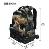 YMXFXP Backpack Hi_0 Mermaid Fantasy for School Boys Girls Laptop Travel Backpack Book Bag Daypack M