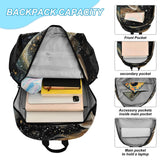YMXFXP Hi_0 Mermaid Fantasy Backpack for School Boys Girls and Teens, Backpack for Men and Women, Lightweight Bookbag with Lunch Boxes Travel Laptop Daypack 18.5 x 11.8 In