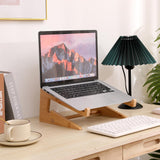 YOCAHAOY Wooden Laptop Stand Vertical Laptop for 13 - 18.6in Bamboo Stand for Desk,Laptop Stand Compatible with MacBook Air Pro/Dell XPS/Surface pro/HP/Pixelbook/Lenovo,More Laptops