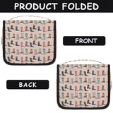 YoCosy Travel Toiletry Bag for Women Men with Hanging Hook Pink Retro Western Print Cowboy Pattern Makeup Cosmetic Bag Organizer Travel Bag for Toiletries Essentials Accessories, Large Size