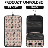 YoCosy Travel Toiletry Bag for Women Men with Hanging Hook Pink Retro Western Print Cowboy Pattern Makeup Cosmetic Bag Organizer Travel Bag for Toiletries Essentials Accessories, Large Size