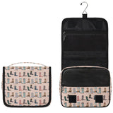 YoCosy Travel Toiletry Bag for Women Men with Hanging Hook Pink Retro Western Print Cowboy Pattern Makeup Cosmetic Bag Organizer Travel Bag for Toiletries Essentials Accessories, Large Size