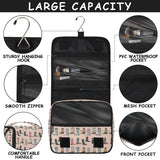 YoCosy Travel Toiletry Bag for Women Men with Hanging Hook Pink Retro Western Print Cowboy Pattern Makeup Cosmetic Bag Organizer Travel Bag for Toiletries Essentials Accessories, Large Size