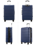 YOETEY 28 Inch Checked Luggage with Spinner Wheels, 106L Large Expandable Hardside Suitcase with TSA Lock, Durable ABS Hard Shell for Family Vacation and International Travel (28 in, Blue)