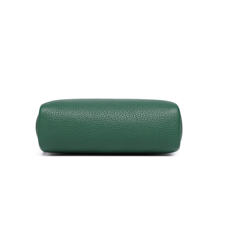 YONBEN Makeup Bag Large Capacity Women's Classic Black Wash Bag Adjustable Partition Wash Brush and Cosmetic Carrying Bag (PU/Forest Green)