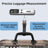 YONCON Digital Luggage Scale – 110lb Portable Suitcase Weight Scale with Backlit LCD, Tare Function, Travel Essentials for Airline Luggage, Backpacks, Outdoor Gear and Shipping Packages