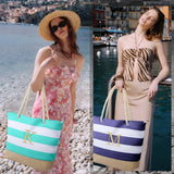 YOOLIFE Beach Bags for Women - Monogram Beach Tote Swim Pool Bag, Travel Essentials Personalized Birthday Gifts for Women Her Friend Female Girlfriend Graduation Mothers Day Gifts Idea K