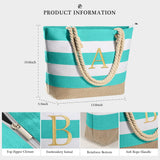 YOOLIFE Beach Bags for Women - Monogram Beach Tote Swim Pool Bag, Travel Essentials Personalized Birthday Gifts for Women Her Friend Female Girlfriend Graduation Mothers Day Gifts Idea K