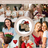 YOOLIFE Gifts for Women Her - Birthday Gifts for Women Mom Daughter Sister Friends Teacher, Personalized Initial Tote Bag, Womens Canvas Tote Bag, Letter A
