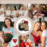 YOOLIFE Gifts for Women Her - Birthday Gifts for Women Mom Daughter Sister Friends Teacher, Personalized Initial Tote Bag, Womens Canvas Tote Bag, Letter A