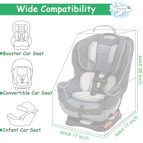 YOREPEK Car Seat Travel Bag, Padded Car Seats Backpack for Air Travel