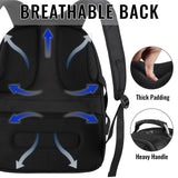 YOREPEK Large Backpack for Men, Extra Large Laptop Backpacks for Men Women, Water Resistant Travel Backpack Airline Approved Business Work Bag Fits 15.6 Inch Computer, Black
