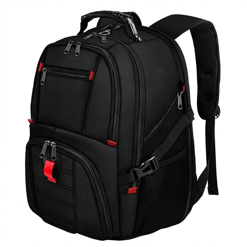 YOREPEK Large Backpack for Men, Extra Large Laptop Backpacks for Men Women, Water Resistant Travel Backpack Airline Approved Business Work Bag Fits 15.6 Inch Computer, Black
