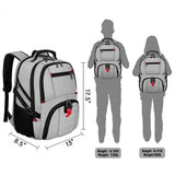 YOREPEK Large Backpack for Men, Extra Large Laptop Backpacks for Men Women, Water Resistant Travel Backpack Airline Approved Business Work Bag Fits 17 Inch Computer, Black