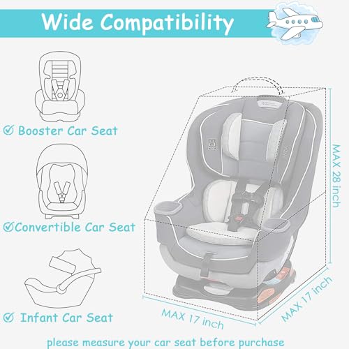 YOREPEK Padded Car Seat Travel Bag for Airplane, Baby Travel Essential
