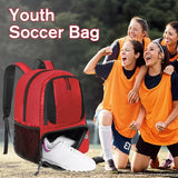 YOREPEK Soccer Backpack, Soccer Bag with Ball Holder and Shoe Compartment