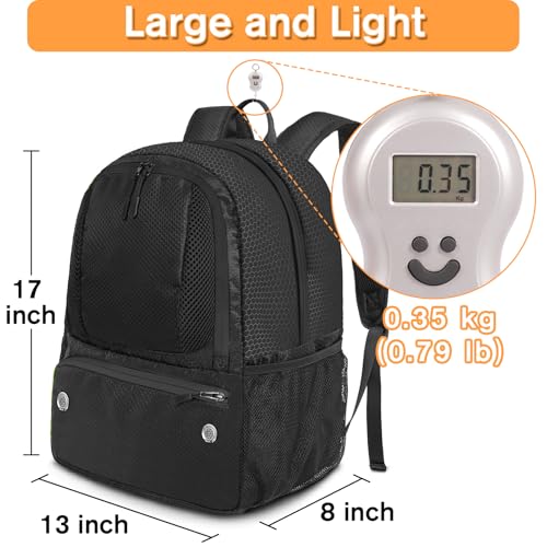 YOREPEK Soccer Backpack, Soccer Bag with Ball Holder and Shoe Compartment