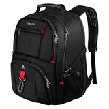 YOREPEK Travel Backpack for Men Anti Theft, Slot Fit for Air Tag ＆ RFID Blocking, Airline Approved, Insulated Pocket, Water Resistant Backpack for Men Fit 17 inch Laptop, Black