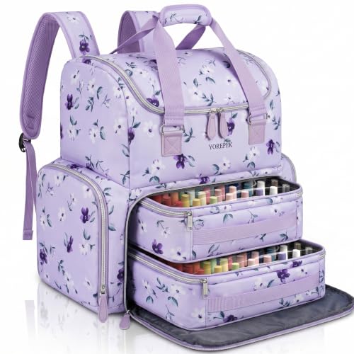 YOREPEK Travel Nail Supplies Organizer Backpack, Holds 96 to 100+ Bottles