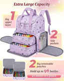 YOREPEK Travel Nail Supplies Organizer Backpack, Holds 96 to 100+ Bottles