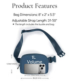 YOSHUYUKI Mini Crossbody Belt Bag - Waterproof Fanny Pack for Women, Fashionable Running Belt Pouch in Navy Blue