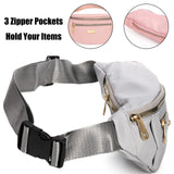 YOUEON 4 Colors Waist Packs for Men Women Cross Body, Nylon Waterproof Sling Bags with Adjustable Strap, Fanny Pack for Running Hiking Exercise Walking Travel