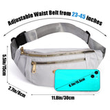 YOUEON 4 Colors Waist Packs for Men Women Cross Body, Nylon Waterproof Sling Bags with Adjustable Strap, Fanny Pack for Running Hiking Exercise Walking Travel