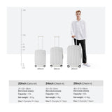 YOYDHVMKR Mixi Striped Travel Luggage 20 Inch Cabin Size Luggage Lightweight Hand Carry Case Rolling Wheel PC Suitcase 24 26 Inch M9273(D,20Inches 500mm)