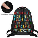 YPPAHHHH Education Alphabet School Bag Backpack College Bookbag, Rainbow Letter Laptop Backpacks Computer Bag Travel Hiking Camping Daypack for Women Girls Men Boys Students