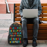 YPPAHHHH Education Alphabet School Bag Backpack College Bookbag, Rainbow Letter Laptop Backpacks Computer Bag Travel Hiking Camping Daypack for Women Girls Men Boys Students