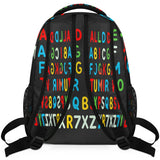 YPPAHHHH Education Alphabet School Bag Backpack College Bookbag, Rainbow Letter Laptop Backpacks Computer Bag Travel Hiking Camping Daypack for Women Girls Men Boys Students