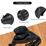 YRMLYMOP Leather Fanny Pack For Men & Women Belt Bag With Adjustable Waist Belt, Lightweight Fanny Pack Comes With Multiple Zippered Pockets Easy Carry Any Phone,Wallet (black)