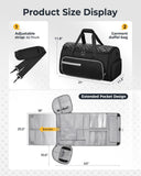 Ytonet Convertible Garment Bags for Travel, 50L Carry on Garment Duffle Bag for Men Women, 3 in 1 Suit Travel Bag Hanging Clothes for Business with Shoe Pocket, Waterproof Pocket, Black