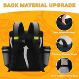 Ytonet Food Delivery Backpack with 7 Cup Holders, Extra Large Insulated Delivery Bags for Hot/Cold Food, Expandable Insulated Pizza Bag for Bike Fits for Uber Eat, Grubhub, Doordash, Black