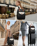 Ytonet Rolling Backpack for Women, 15.6 In Rolling Laptop Backpack with 4 Spinner Wheels, 2 In 1 Roller Travel Backpacks with Detachable Trolley, 17.3 Inch Carry On Laptop Bag with Wheels