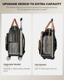 Ytonet Rolling Backpack for Women, 15.6 In Rolling Laptop Backpack with 4 Spinner Wheels, Rolling Backpack for Women,15.6 Inch Travel Backpack with Wheels, Stylish Rolling Laptop Bag