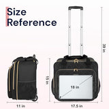 Ytonet Rolling Backpack for Women,15.6 Inch Travel Backpack with Wheels, Extra Large Rolling Briefcase for Women, Dual-Opening Design, Underseat Carry on Luggage for Work College Teacher