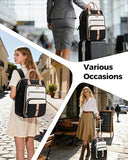 Ytonet Rolling Backpack for Women,15.6 Inch Travel Backpack with Wheels, Stylish Rolling Laptop Bag with Passport Holder, Dual-Opening Design, Underseat Carry on Luggage for Work College Teacher