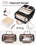 Ytonet Rolling Backpack for Women,15.6 Inch Travel Backpack with Wheels, Stylish Rolling Laptop Bag with Passport Holder, Dual-Opening Design, Underseat Carry on Luggage for Work College Teacher