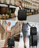 Ytonet Rolling Briefcase for Women, 17.3 Inch Laptop Bag with Wheels Rolling Computer Bag, 15.6 In Travel Backpack with 4 Spinner Wheels, Carry On Rolling Laptop Bag with Detachable Trolley