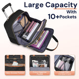 Ytonet Rolling Briefcase for Women, Extra Large Rolling Laptop Bag Fits 18 Inch Laptop, Computer Bag with wheels for Work Travel College Business Overnight Wife Mom Teacher, Black Brown