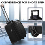 Ytonet Rolling Laptop Bag, 17.3'' Carry On Water Resistant Laptop Bag with Wheels, 15.6 In Rolling Laptop Backpack with 4 Spinner Wheels, 2 In 1 Roller Travel Backpacks with Detachable Trolley