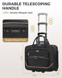 Ytonet Rolling Laptop Bag, 17.3 In Rolling Briefcase for Men Women with Accordion File Pockets, Anti Theft Laptop Bag with Wheels, Professional Roller Underseat Bag for Travel Work Teacher, Black