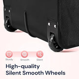 Ytonet Rolling Laptop Bag, 17.3 Inch Rolling Briefcase for Women, Water Resistant Computer Bag with Wheels for Work Travel College Business Overnight Wife Mom Teacher, Black Purple