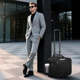 Ytonet Rolling Laptop Bag, Rolling Briefcase for Men Women with Cup Holder, 17.3'' Carry On Water Resistant Laptop Bag with Wheels, Overnight Roller Computer Bag for Work Travel Business College