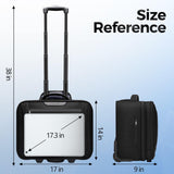 Ytonet Rolling Laptop Bag, Rolling Briefcase for Men Women with Cup Holder, 17.3'' Carry On Water Resistant Laptop Bag with Wheels, Overnight Roller Computer Bag for Work Travel Business College