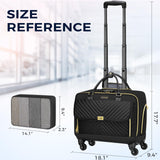 Ytonet Rolling Laptop Bag, Rolling Briefcase for Women with 4 Spinner Wheels, 17.3 Inch Briefcase for Women with Lock and Packing Cube, Laptop Bag with Wheels for Travel Work Business Teacher,Black