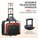 Ytonet Rolling Laptop Bag, Rolling Briefcase for Women with Lock, 17.3 Inch Carry On Laptop Bag with Wheels, Roller Bag with Insulated & Waterproof Pocket, Teacher Bag for Work Travel Business College