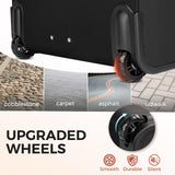 Ytonet Rolling Laptop Bag, Rolling Briefcase for Women with Lock, 17.3 Inch Carry On Laptop Bag with Wheels, Roller Bag with Insulated & Waterproof Pocket, Teacher Bag for Work Travel Business College