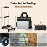 Ytonet Rolling Teacher Bag with Insulated Lunch Carrier, 15.6" Rolling Laptop Bag Women with Detachable Dolly, Large Roller Briefcase for Women Roller Tote Bags for Teacher Work Office Nurse Craft